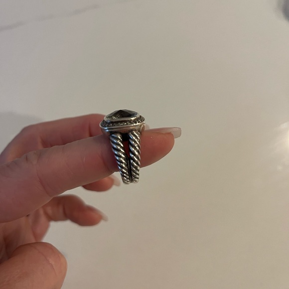 David Yurman Prasolite and Diamond ring - Picture 2 of 2